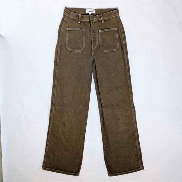 Reformation Alyssa Wide Leg 26 Brown Sustainable Denim '70s Boho Aesthetic - Picture 1 of 10